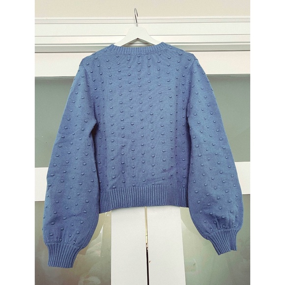 CONTEMPORAINE  |  Embossed Polka Dot Knit Sweater - Picture 2 of 6